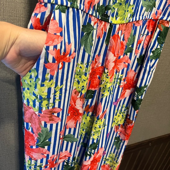 Me2Magic Striped Floral Jumpsuit with Pockets Size XL - Picture 5 of 5